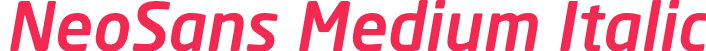 NeoSans Medium Italic